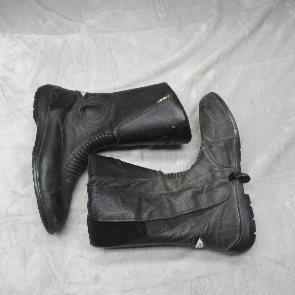 Alpinestars Leather Boots Mens‎ 11.5 US Black Gran Torino Gore Tex Motorcycle